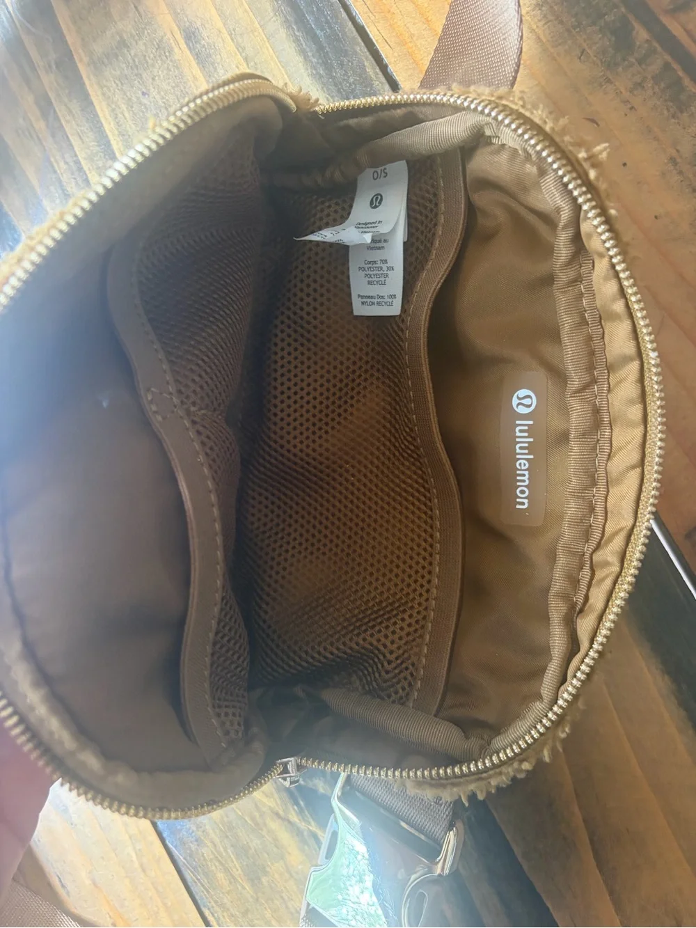 lululemon athletica Brown Sherpa Crossbody Belt Bag
